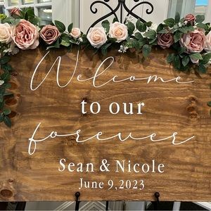 Rustic Wedding sign, vinyl is able to be removed